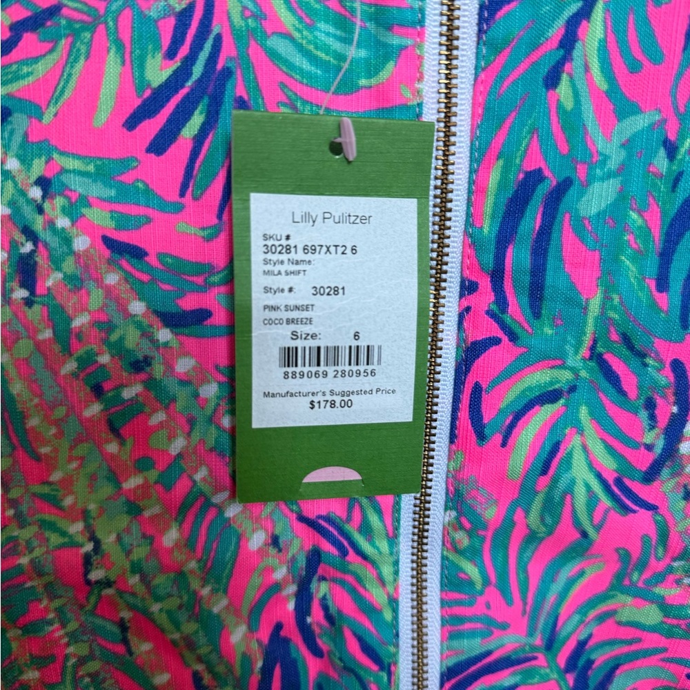 Lilly Pulitzer Pink and Green Patterned Dress - Picture 3 of 3